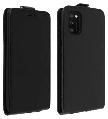 Produktbild von Avizar, Vertikales Klappetui mit Kartenfach für Samsung Galaxy A41, Schwarz
