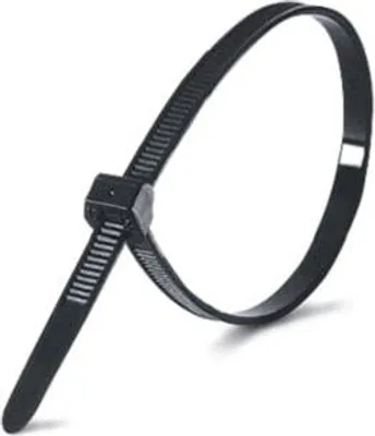 Zdjęcie produktu dla Opaska Zaciskowa 200/7,6mm Czarna 100szt