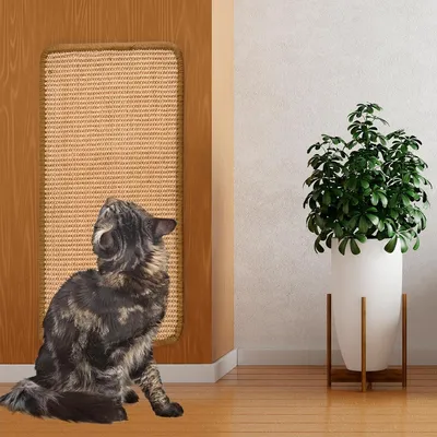 Produktbild von Kratzmatten für Katzen - 2 Stück - 50 x 25 cm - natürliche Sisal - selbstklebende Sisal-Kratzmatten - Katzenkratzbrett - Kratzmatte für drinnen