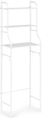 Obrázek produktu pro ModernHome Úložný regál se 3 policemi nad WC 152 x 46,5 cm, bílý