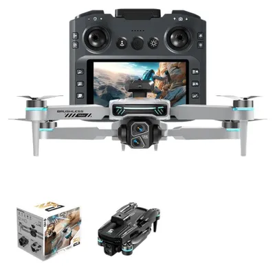 Image de Drone Zimilo 8K avec caméra, système d'évitement d'obstacles à 360°, FPV WiFi, télécommande avec écran 4,3 pouces, itinéraire de vol,gestuelle, 3 batteries incluses, noir