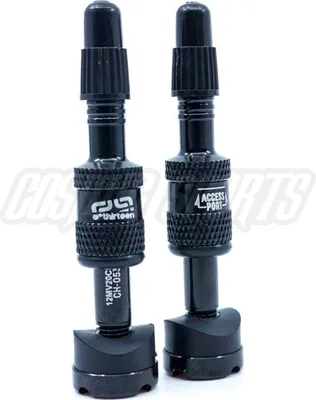 Produktbild von e*thirteen Quick Fill Tubeless Presta Ventile, 23-31mm Felgentiefe, 2 Stk., black