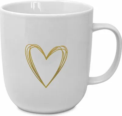 Image de PPD Pure Heart gold Single Mug, tasse, tasse à thé, tasse à café, New Bone China, 400 ml, 164101916