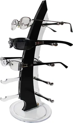 Produktbild von Acryl Brillenständer Brillendisplay für 5 Brille "Segelboot Form" schwarz