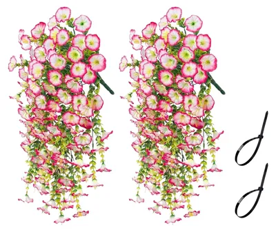 Produktbild von 1/2 Stück künstliche Hänge-Prunkwinde, UV-beständig, Kunstblume, Hochzeitsdekoration, für drinnen und draußen, Garten, Wanddekoration, Kunstblumendekoration F