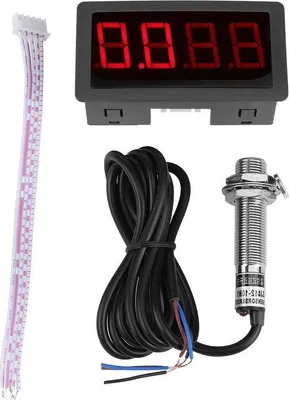 Obrázok produktu pre Univerzálny digitálny LED tachometer s Hallovým senzorom, červený/modrý