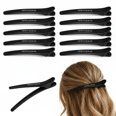 Produktbild von Friseur-Haarclips Solo 6 Stück Schwarz – Stabile Haarklammern