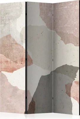 Image de Nouveauté  Paravent décoratif Séparateur de pièce Cloison Paravent photo Paravent espagnol XXL ASPECT BÉTON ABSTRAIT 135 x 172 cm a-A-0843-z-b