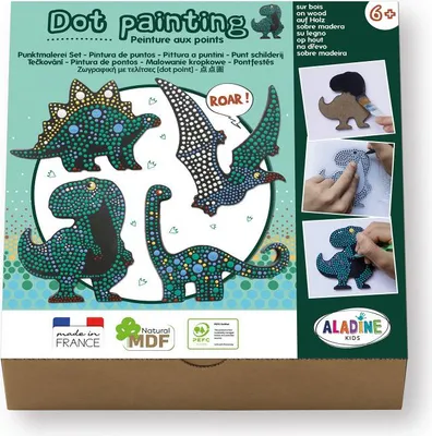 Produktbild von ALADINE - Punktmalerei Set Dinosaurier