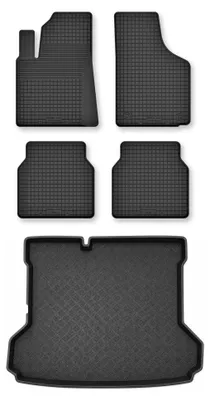 Produktbild von Gummimatten + Kofferraumwanne für Volkswagen ID.4 2020- – Schwarz, Semi-Universal, angepasst – Wielganizator Semi-Universal