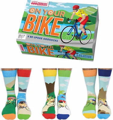 Produktbild von On Your Bike Fahrrad Oddsocks Socken in 39-46 im 6er Set