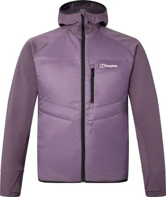 Lila Berghaus Trawden Hybrid-Kapuzenjacke mit durchgehendem Reißverschluss und Brusttasche mit Reißverschluss