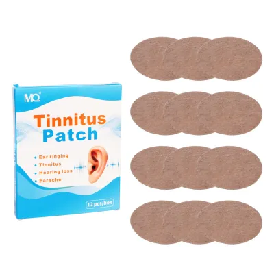 Zdjęcie produktu dla 12 sztuk plastrów na szumy uszne, bezpieczne, roślinne ekstrakty naturalne, łagodzenie szumów usznych i bólu ucha
