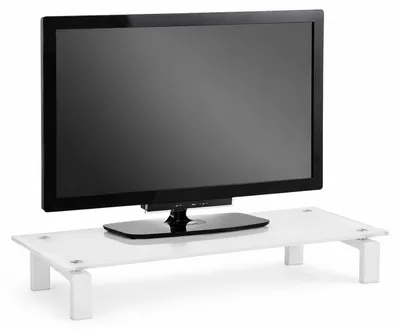 Produktbild von MAJA-Möbel TV-Board 1603 Weißglas – TV-Tisch aus ESG-Sicherheitsglas, modernes Lowboard & Monitorerhöhung, belastbar bis 45 kg, 82 x 35 cm