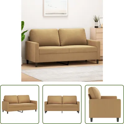 Produktbild von The Living Store 2-Sitzer-Sofa Braun 140 cm Samt
