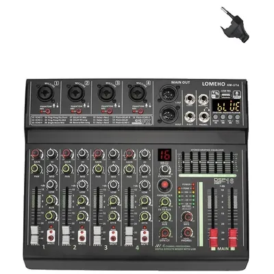 Zdjęcie produktu dla Mikser audio, 7-pasmowy korektor, zasilanie phantom 48 V, wtyczka UE