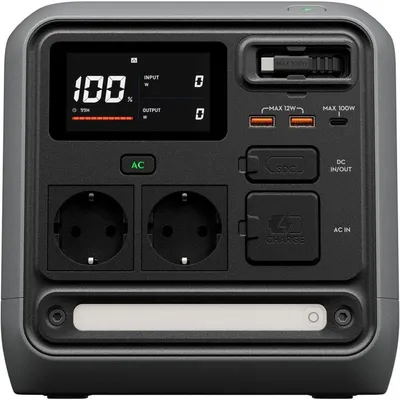 Zdjęcie produktu dla DJI Power 1000 Mini, Lit, Prąd przemienny, DC, Słoneczny, Zapalniczka, 1008 Wh, 1000 W, 12 W, 100 W
