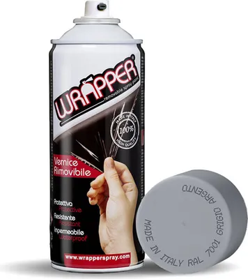 Immagine prodotto di Vernice spray rimovibile colore involucro Ral 7001 grigio argento