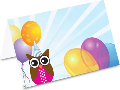 Image de PRICARO Cartes de table "Hibou d'anniversaire", 50 pièces