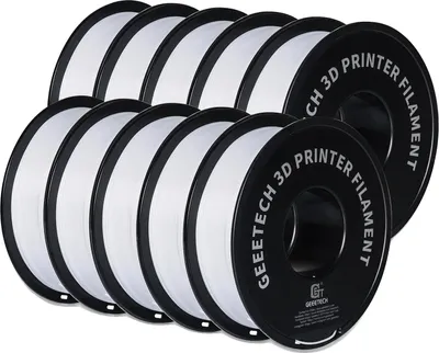 Obrázok produktu pre 3D tlačové vlákno, kompatibilné s materiálmi PLA, PETG, TPU, 10 kg, farba: biela (PETG)
