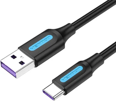 Produktbild von Vention CORBF, 1 m, USB A, USB C, USB 2.0, 0,48 Gbit/s, Schwarz