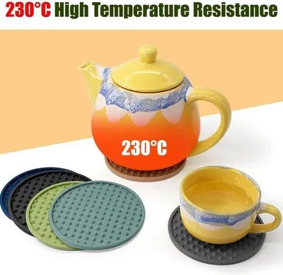 Image de Lot de 6 dessous de plat antidérapants en silicone résistants à la chaleur