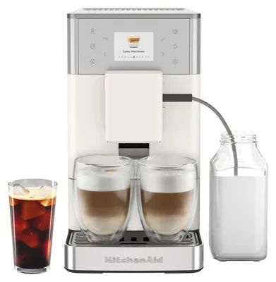 Produktbild von Kaffeevollautomat Porzellanweiß Cappuccino und Latte vollautomatisch Weiß KF3 AutoMilk-System