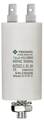 Obrázok produktu pre Kondenzátor na spúšťanie, 12 µF, 450 V, 4-pólový