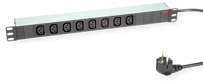 Immagine prodotto di ROLINE 19" ciabatta a 8 vie C13 + spina di sicurezza, alluminio, 2 m