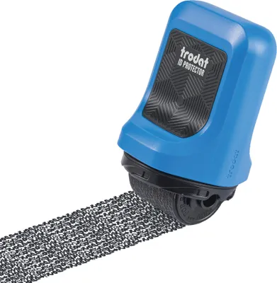 Produktbild von trodat Datenschutz-Rollstempel ID Protector-Set blau