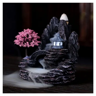 Produktbild von Räuchergefäß Wasserfall Rückfluss Weihrauchhalter Landschaft Dekoration Aromatherapie Ornament
