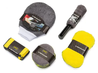 Imagen del producto de Kit de microfibra Dunlop 9 en 1 para limpieza y pulido de automóviles