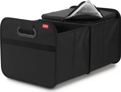 Produktbild von Kofferraum Faltbox mit Kühlfunktion – Auto Organizer mit isoliertem Kühlfach & Netztasche – Vielseitig für Reise, Alltag & Sport – Formstabil & belastbar mit gepolsterten Griffen
