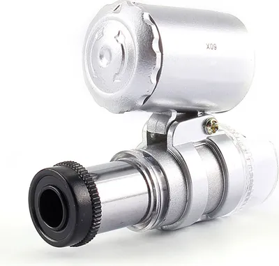 Obrázek produktu pro Mini 60X kapesní mikroskop šperky lupa sklo LED UV světlo