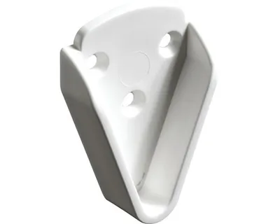 Produktbild von Hettich Schrankrohrlager Ø 25 mm Kusntstoff weiß, Keilform, 2 Stück