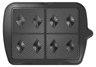 Waffelplatten-Set, 4er, schwarz, 1200 W, Antihaft, Aluminium