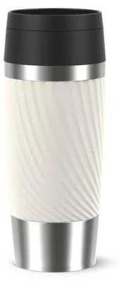 Produktbild von EMSA Travel Mug Classic TWIST ISOLIERBECHER 0,36L CREMEWEIß N20254, Edelstahl, Weiß, Silikon, Edelstahl, Polypropylen (PP), 4 h, 8 h