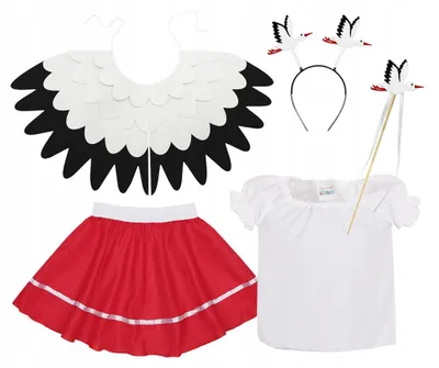 Produktbild von Kinder Storchenkostüm mit Flügeln und Maske für Fasching