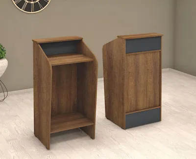 Produktbild von Rezeption Empfangsschalter Empfangstheke Büro Hotel Holz Braun Tisch