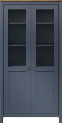 Obrázek produktu pro vidaXL Highboard Hill Grey 85x37x170,5 cm Masivní borovicové dřevo