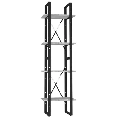 Immagine prodotto di Libreria 4 scomparti Grey Sonoma 40x30x140 cm Materiale a base di legno