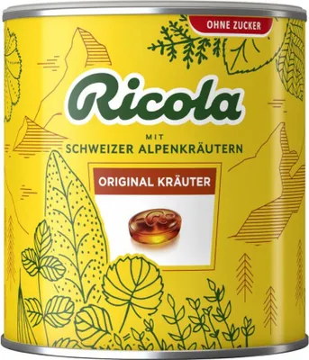 Produktbild von Ricola Original mit Schweizer Alpenkräuter ohne Zucker Dose 1000g