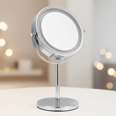 Produktbild von Mucola Badspiegel Schminkspiegel 10 fach Kosmetikspiegel LED Makeup Spiegel Rasierspiegel Beleuchtung Badezimmerspiegel Standspiegel