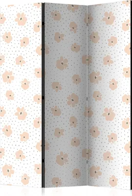 Produktbild von 3-teiliger Einseitiger Vlies Paravent - Children Flowers 135x172 cm Für Kinder b-C-0263-z-b