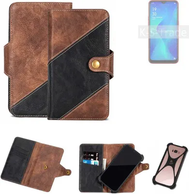 Produktbild von K-S-Trade Handyhülle Schutzhülle Bookstyle Case kompatibel mit Oppo A1k Klapphülle Cover Hülle Schutztasche 1x