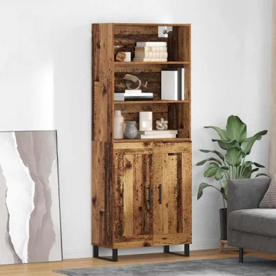 Obrázok produktu pre vidaXL Vysoká komoda, 2 kusy, materiál: drevo, rozmer: 69,5 x 34 x 180 cm