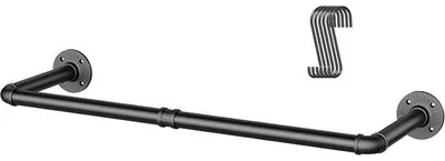 Produktbild von Famanu Kleiderregal Wandmontage - Retro Stil - 92cm - Metall