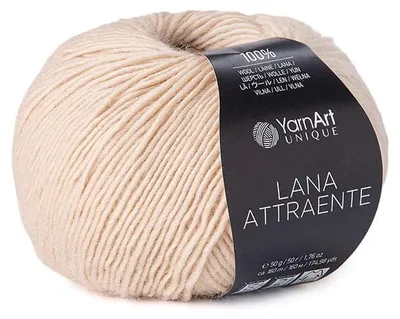 Produktbild von YarnArt Unique Lana Attraente 6603 Wollgarn 50g/160m Hellbeige