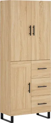 Immagine prodotto di Credenza Rovere Sonoma 69,5x34x180 cm in Legno Multistrato