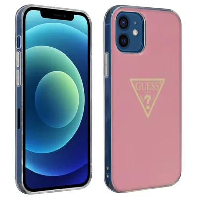 Produktbild von Guess Metallic Triange - iPhone 12 Mini Hlle (Pink)